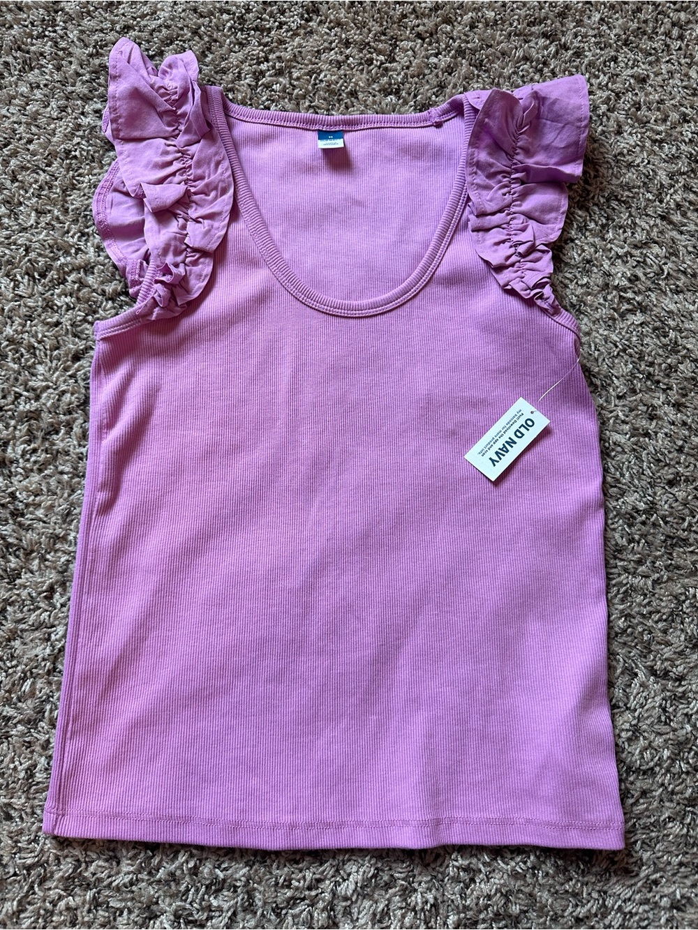 Old Navy Lavender Ruffle Sleeve Tank Top